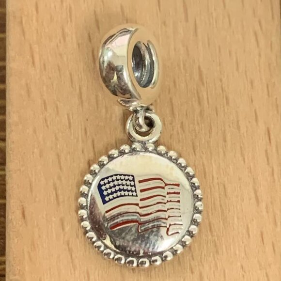 Pandora Jewelry - Pandora American Flag Charm Pendant, S925 Silver Bracelets